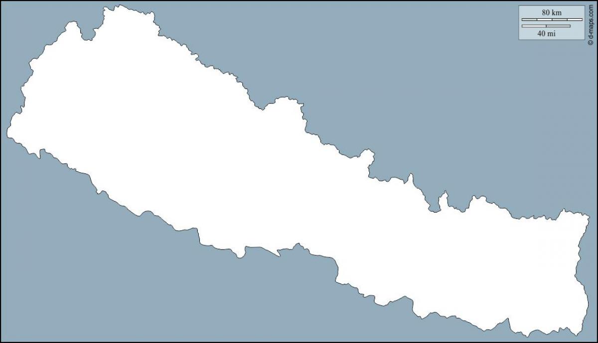 Harta e zbrazët nepal