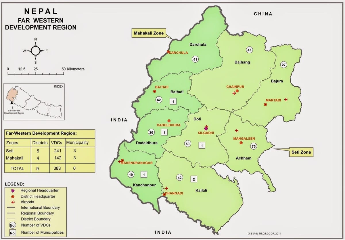 Harta e perëndimore nepal