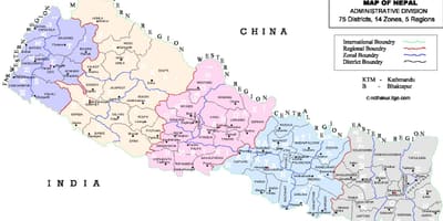 Nepal hartë politike me rrethe