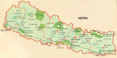 Harta turistike pokhara nepal