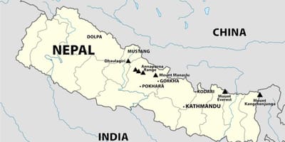 Indi, nepal kufitare hartë