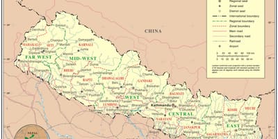 Indi, nepal kufitare hartën e rrugës