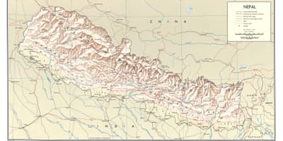 Nepal tren rrugë hartë