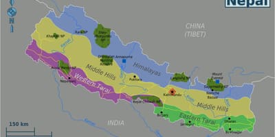 Hartën origjinale nepal